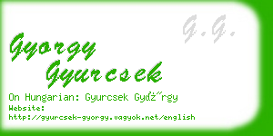 gyorgy gyurcsek business card